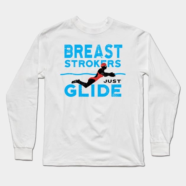 Womens Breaststrokers Glide Swimmer Long Sleeve T-Shirt by atomguy